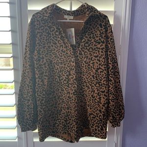 long-sleeve button-up romper